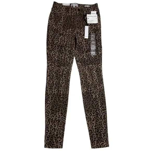 William Rast Iconic‎ Vintage Perfect Skinny Jean Women's 28 Cheetah Animal Print - Picture 3 of 9